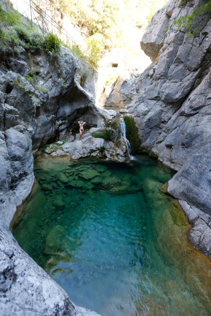 Litohoro waterfall Zeus bath