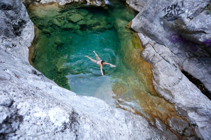 Litohoro waterfall Zeus bath